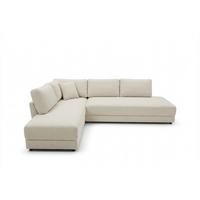 SCHLAFSOFA SADIRA Cremeweiß Flachgewebe - Creme/Schwarz, Kunststoff/Textil (288/89/209cm) - KAWOLA