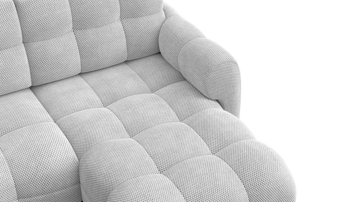 ECKSOFA MELLOW 4-Sitzer, hellgrau - Hellgrau/Schwarz, Holz/Textil (262/156cm) - Wozimo