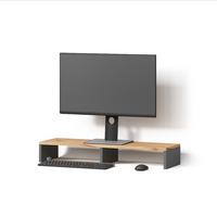 MONITORSTÄNDER Lorena Anthrazit/Goldkraft Eiche 80 x 12 cm - Honigeiche/Anthrazit, Holzwerkstoff (23.5/80/12cm) - Livinity®