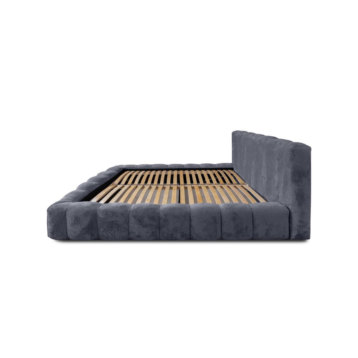 POLSTERBETT Hailey In Tender Way - Dunkelblau, Holzwerkstoff/Textil (180/200cm) - Fun Möbel