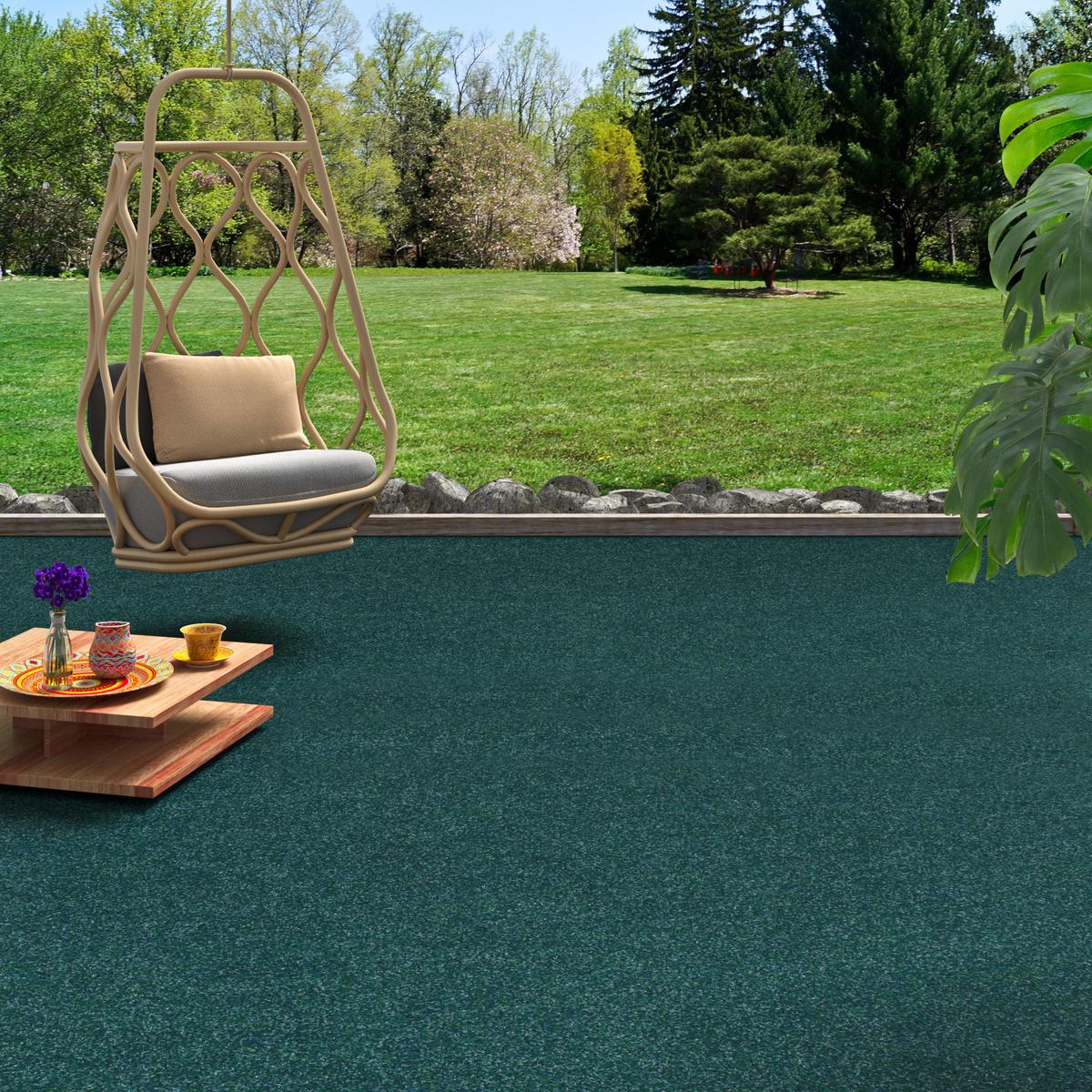 KUNSTRASEN RASENTEPPICH MIT NOPPEN KINGSTON - Petrol, Textil (200/150cm) - Snapstyle