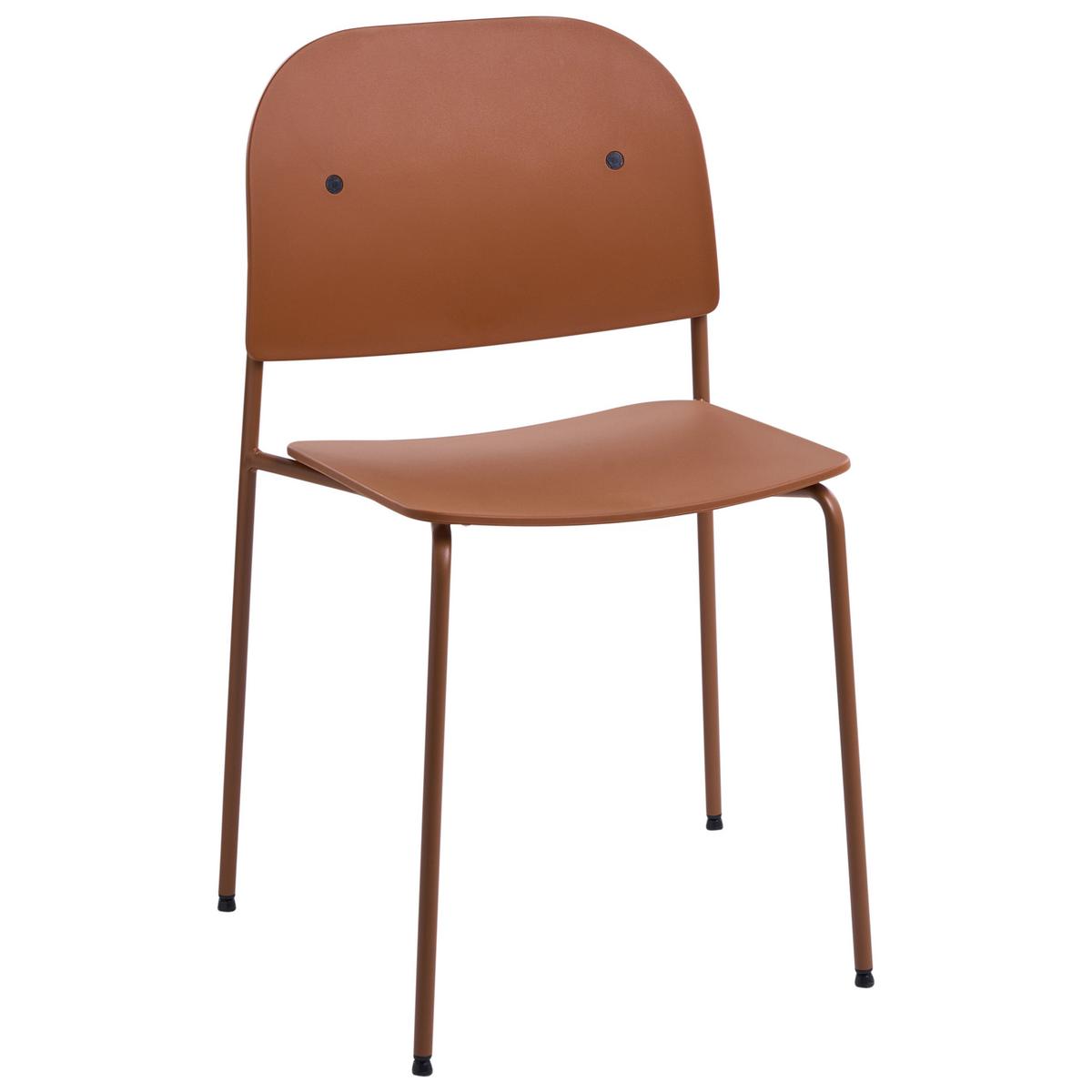 ESSZIMMERSTUHL 2er-Set Metall Orange Windust - Orange, Metall (51/81/50cm) - Beliani