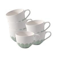 KAFFEETASSEN Fleur Couleur Vert 160 ml 6er Set - Grün, Keramik (0.16L) - Villeroy & Boch