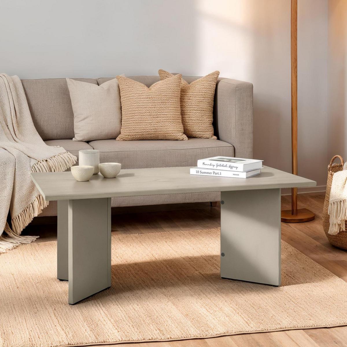 COUCHTISCH MESA grau - Grau, Holz (60/110/45cm) - IDIMEX