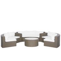 LOUNGE-SET braun Severo - Braun, Kunststoff - Beliani