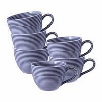 KAFFEETASSEN Beat Color Glaze Fliederblau 0,26 l 6er Set - Violett, Keramik (0.26L) - Seltmann Weiden
