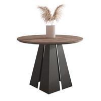 AUSZIEHTISCH FORTE 120/76 cm, Schwarz / Lefkas-Eiche - Schwarz/Eiche San Remo, Holzwerkstoff/Metall (120/120/76cm) - Idohome