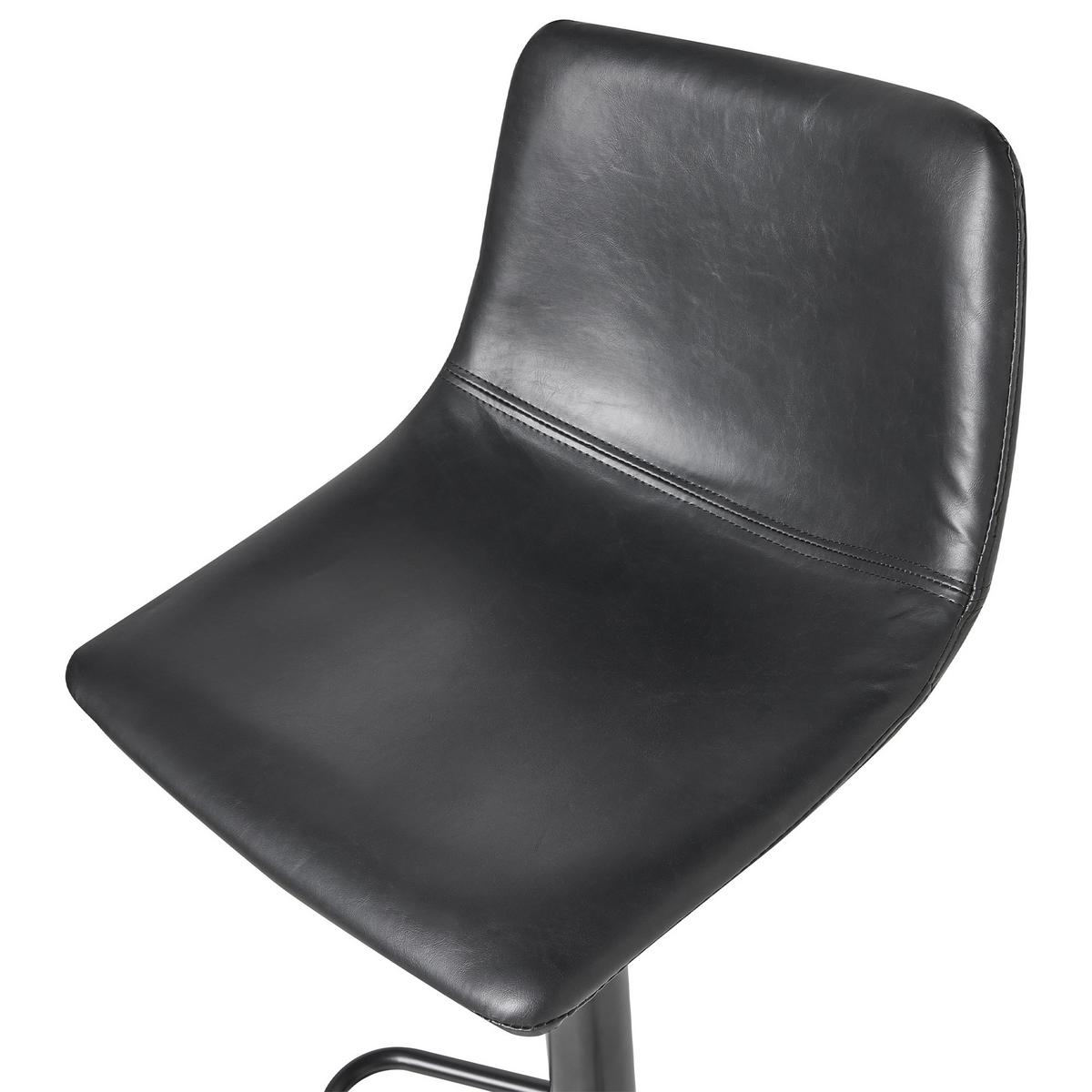 BARHOCKER 2er-Set Schwarz Lebrija - Schwarz, Kunststoff (39/98/44cm) - Beliani
