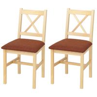 ESSZIMMERSTUHL Braun, Orange 2er-Set - Orange/Braun, Holz (43/85/44cm) - MCW