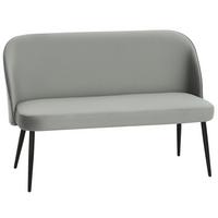 SOFA Polyester Metall Grau - Schwarz/Grau, Textil/Metall (63/84.5/127cm) - HOMCOM