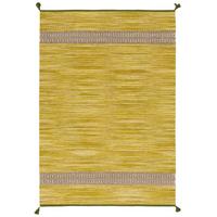 NATUR BAUMWOLLE TEPPICH KELIM TOSKANA - Grün, Textil (140/200cm) - Pergamon