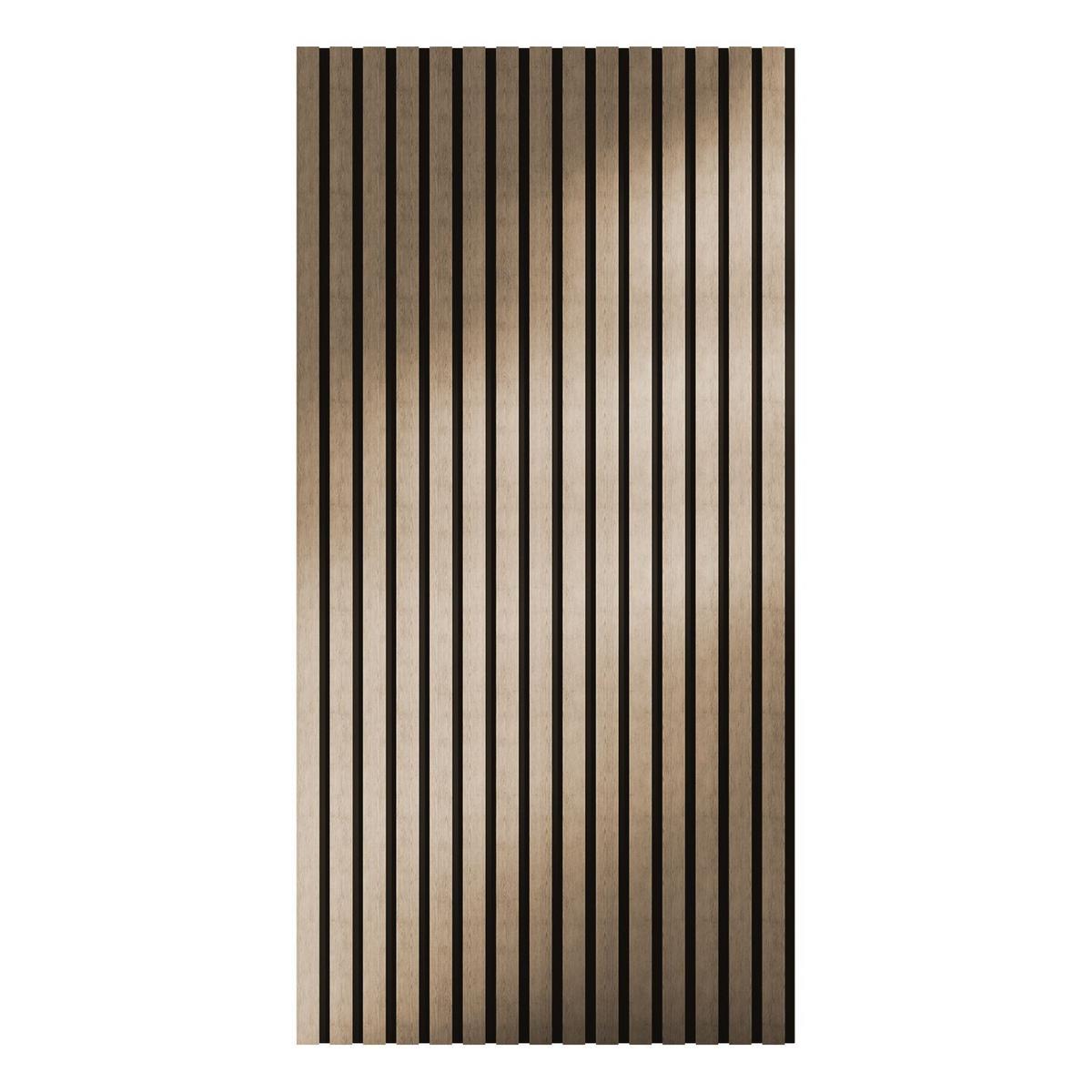 WANDPANEELE Akustik 120x60 cm Eiche Natur Hell (4er-Set) - Naturfarben, Holz (60/120/1.8cm) - Juskys
