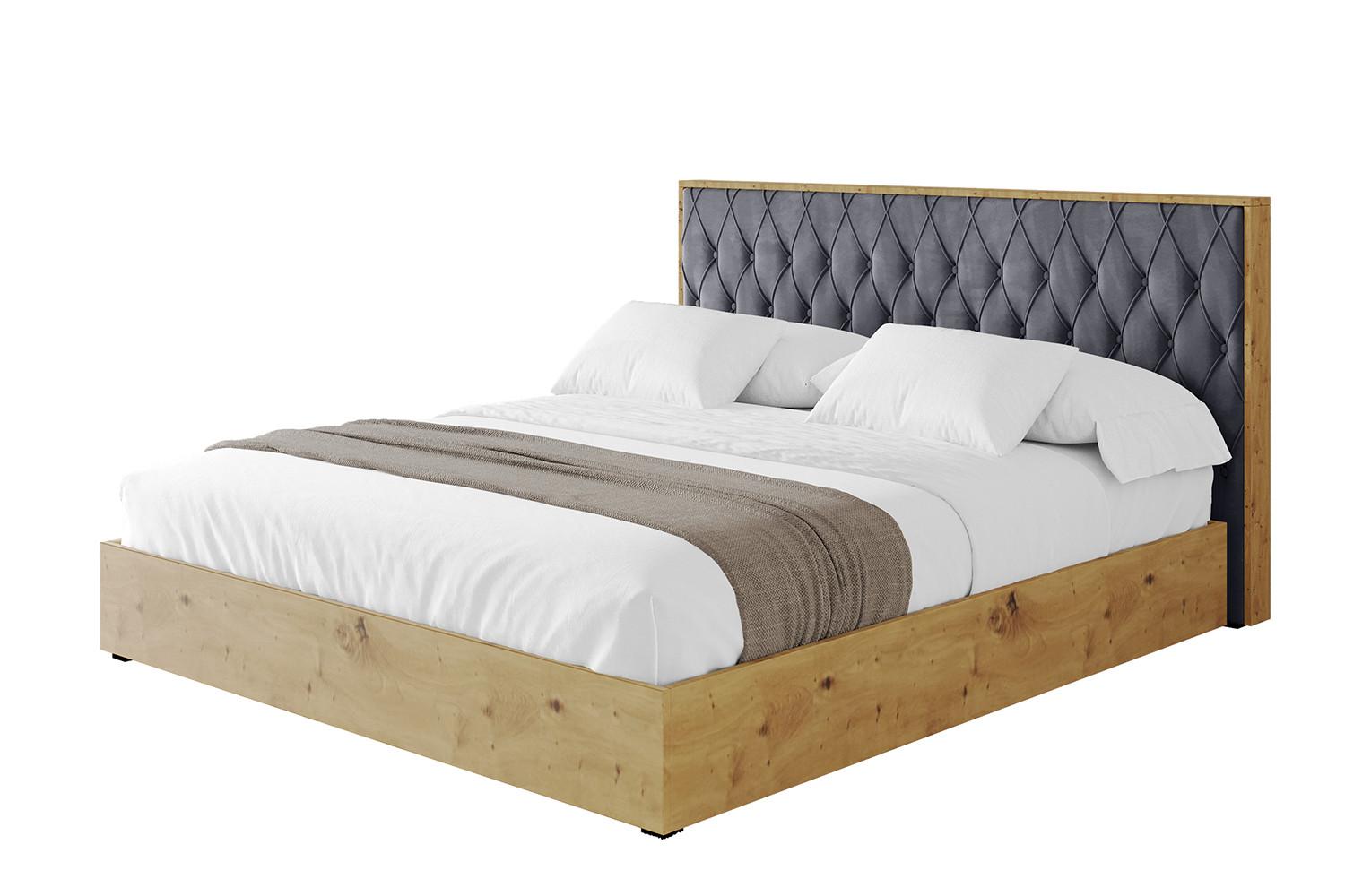 POLSTERBETT mit Bettkasten und Lattenrost, Boxbett ohne Matratze - ENZO5 180x200 Dunkelgrau - Dunkelgrau, Holzwerkstoff/Textil (180/200cm) - ALTDECOR