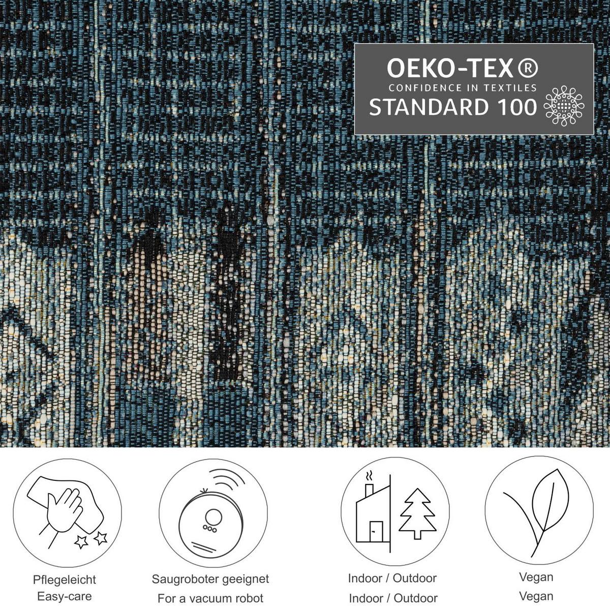 OUTDOORTEPPICH Aurora 200x285 cm - Blau, Textil (200/285cm) - Gino Falcone