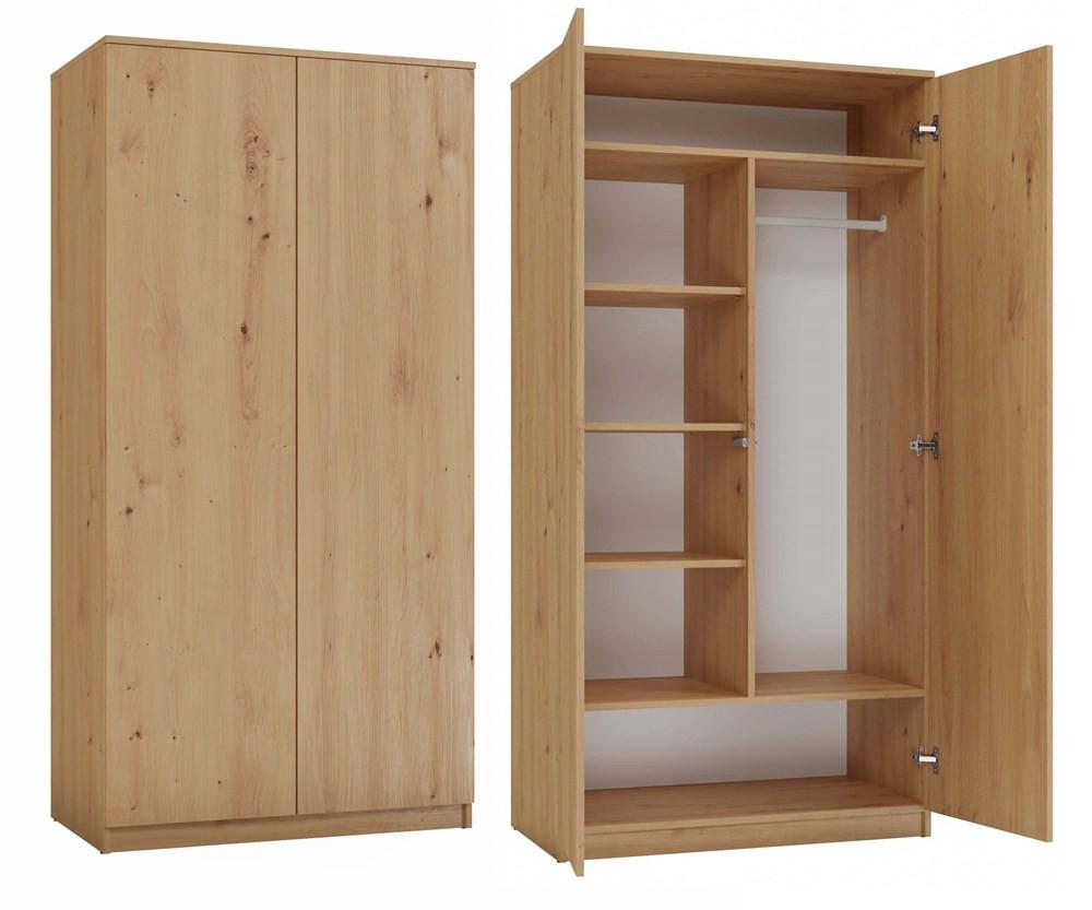 KLEIDERSCHRANK Artisan 90/180/50 - Eiche Artisan, Holzwerkstoff (90/180/50cm) - RAUMHIRSCH FURNITURE