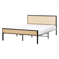 BETT mit Lattenrost 140/200 cm Eisen Hellbraun Avanton - Hellbraun, Metall (140/200cm) - Beliani