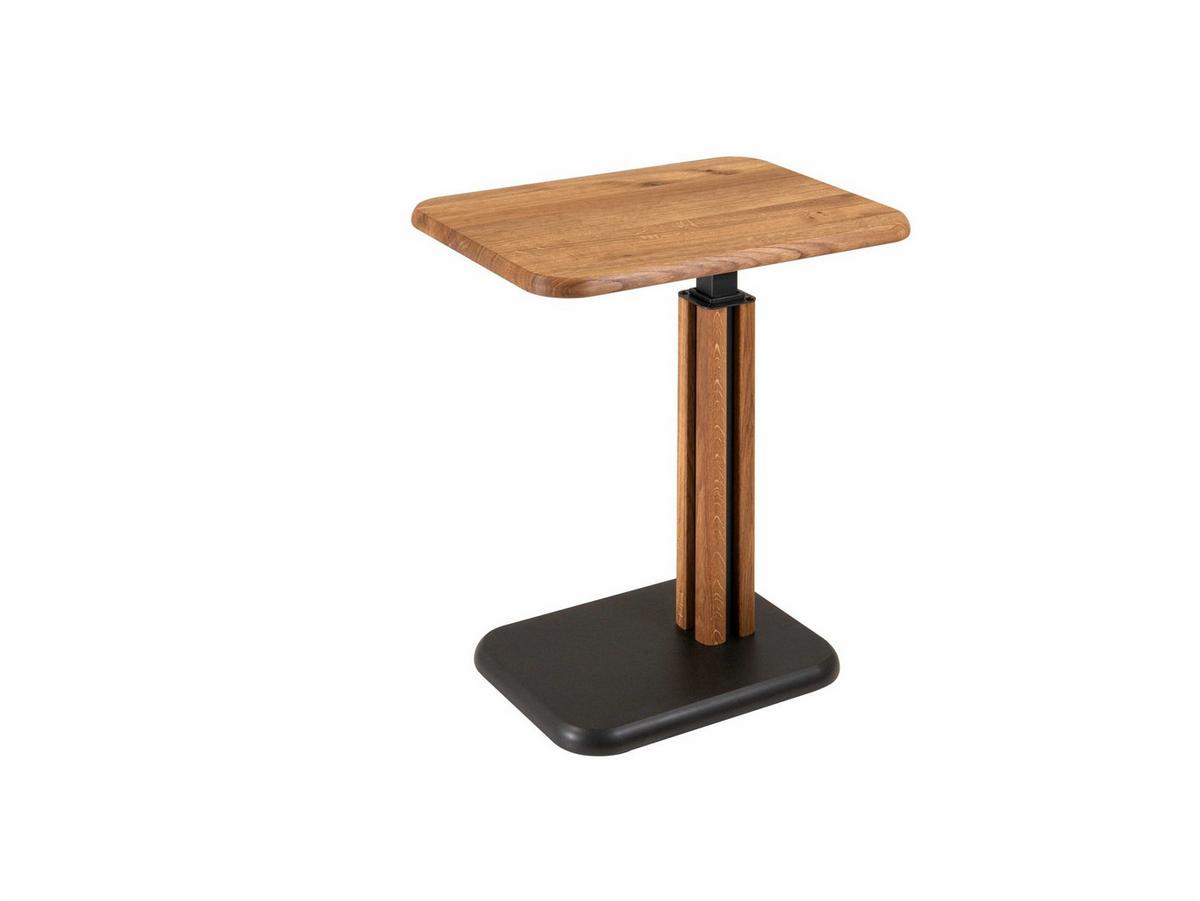 BEISTELLTISCH höhenverstellbar Cris 55x58x40 Massivholz Grau/Wildeiche - Wildeiche/Anthrazit, Holz (55/40/40cm) - 58aufmkessel