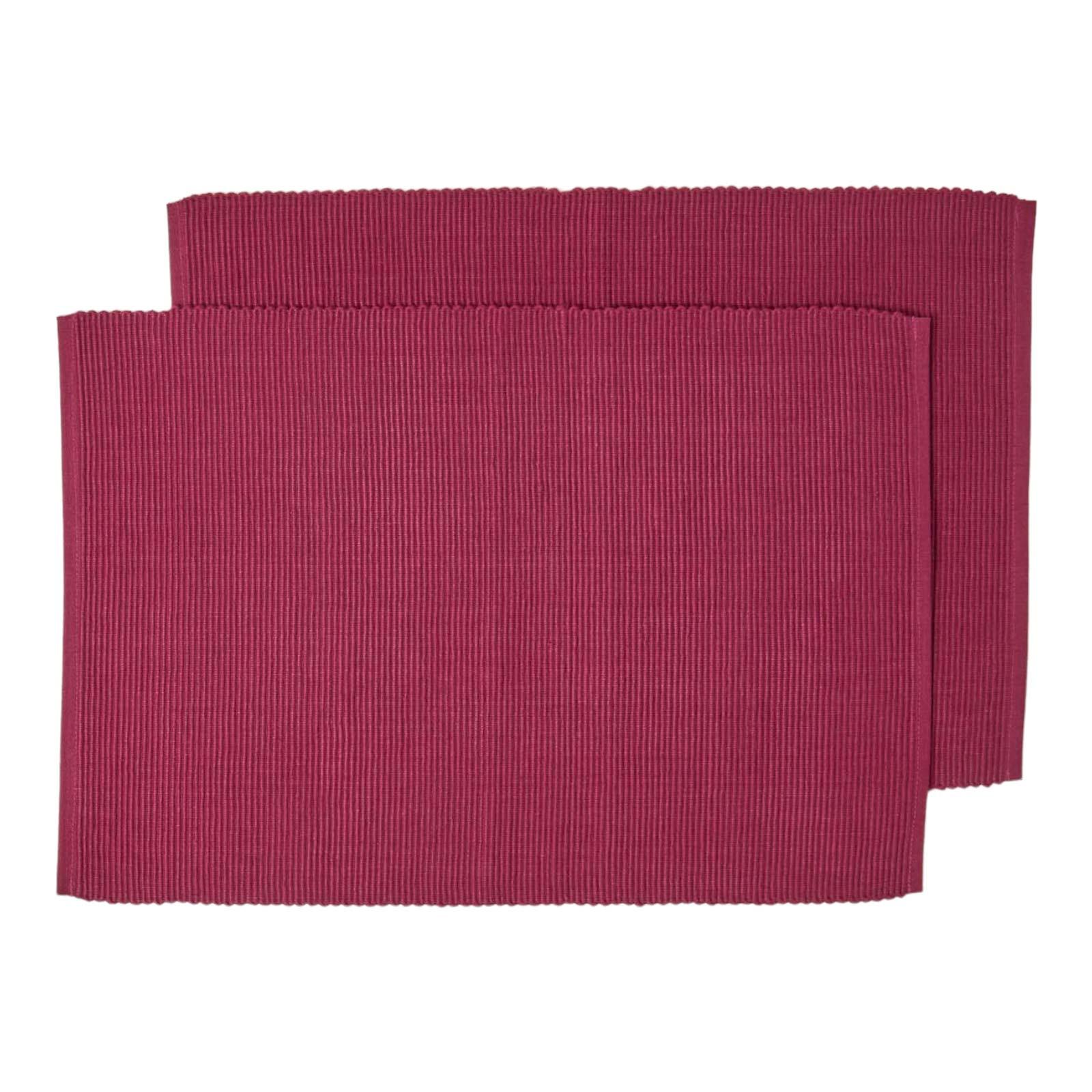 TISCHSET weinrot im 2er-Set 33/50 cm, 100% Baumwolle - Weinrot, Textil (33/50cm) - Homescapes