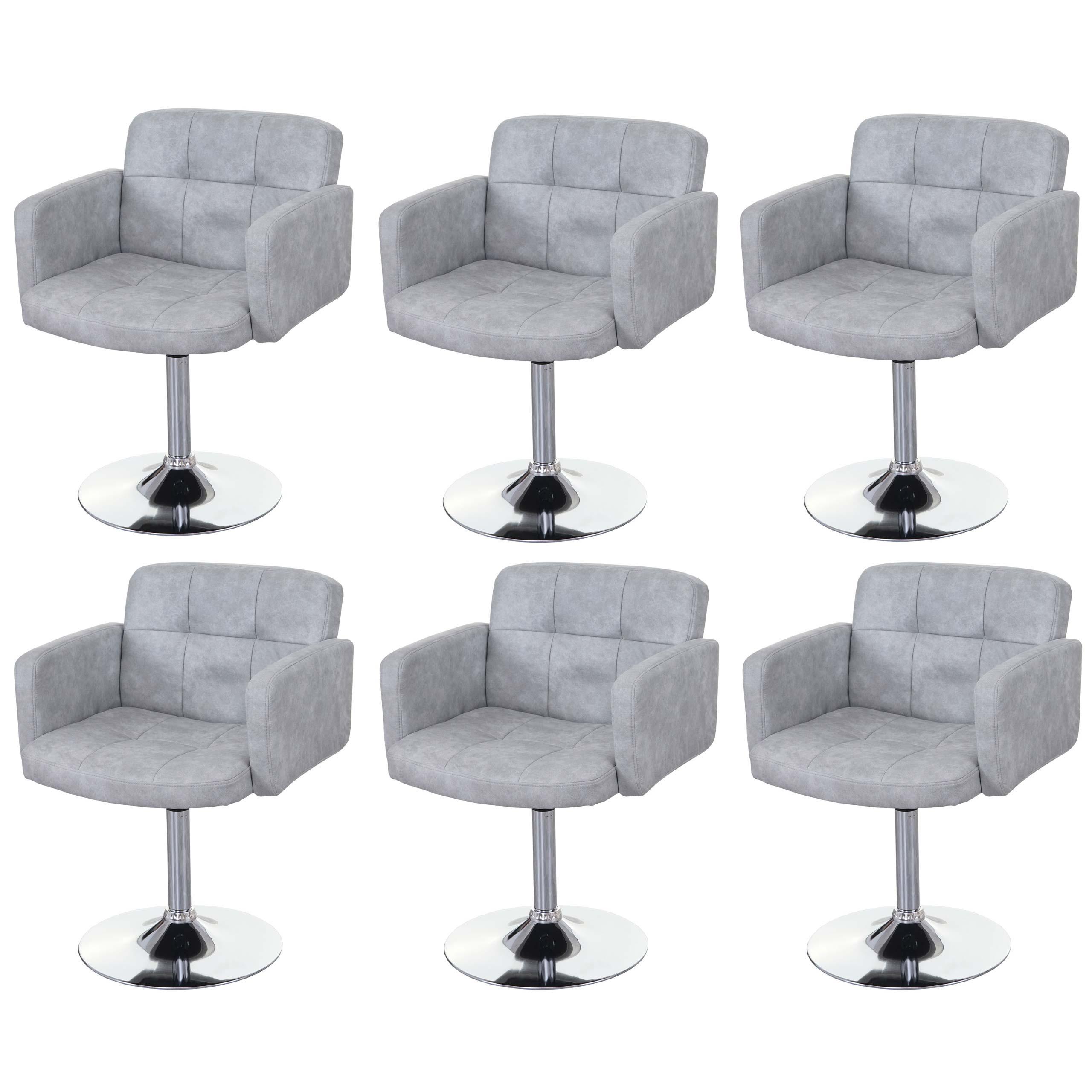 ESSZIMMERSTUHL Grau 6er-Set - Grau, Textil (60/80/55cm) - MCW
