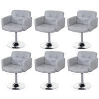 ESSZIMMERSTUHL Grau 6er-Set - Grau, Textil (60/80/55cm) - MCW