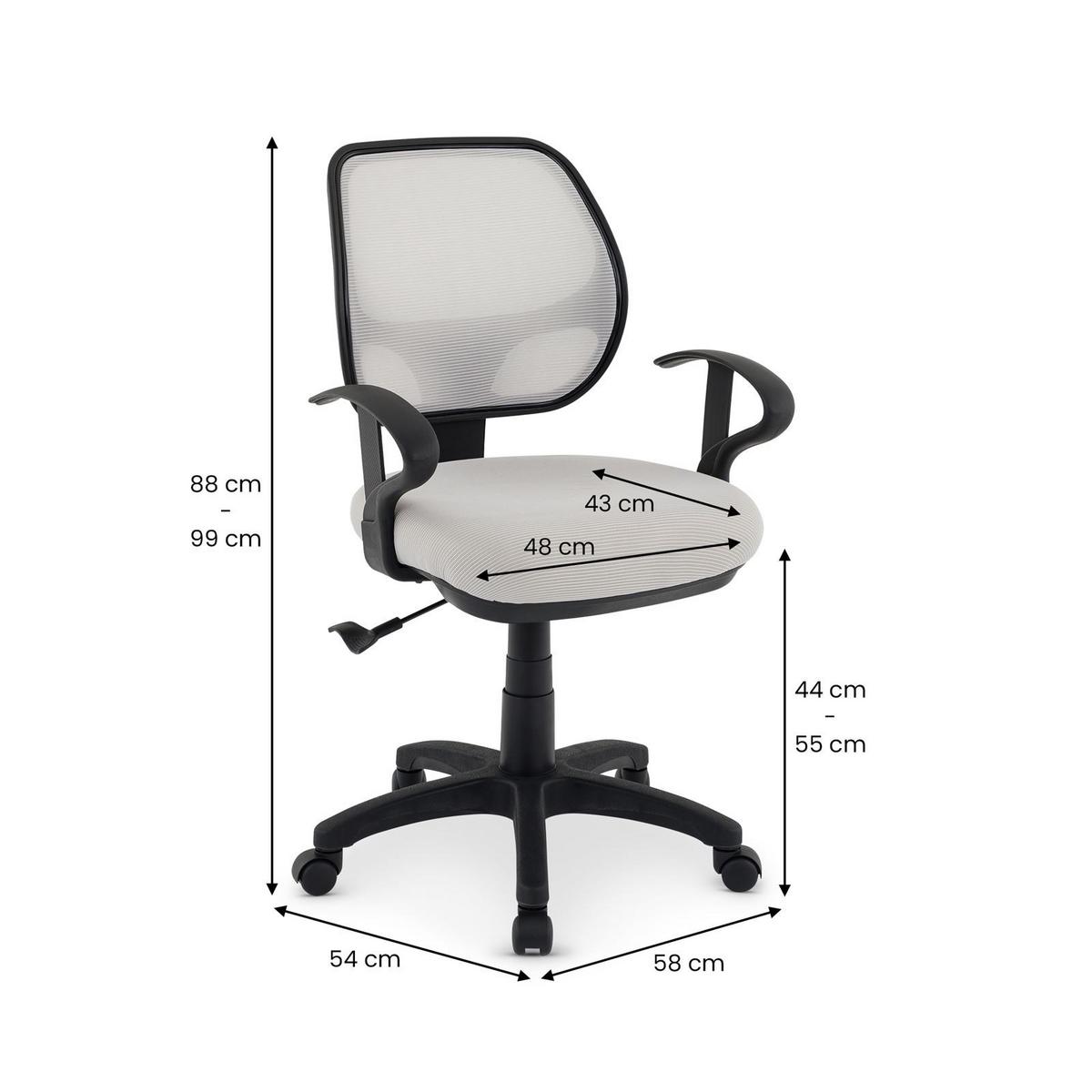 KINDERDREHSTUHL COOL-1 hellgrau - Hellgrau, Textil (58/97/58cm) - IDIMEX