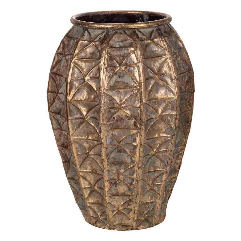 VASE aus Metall, golden, 27x37cm - Goldfarben, Metall (36.5cm) - Wanderlust