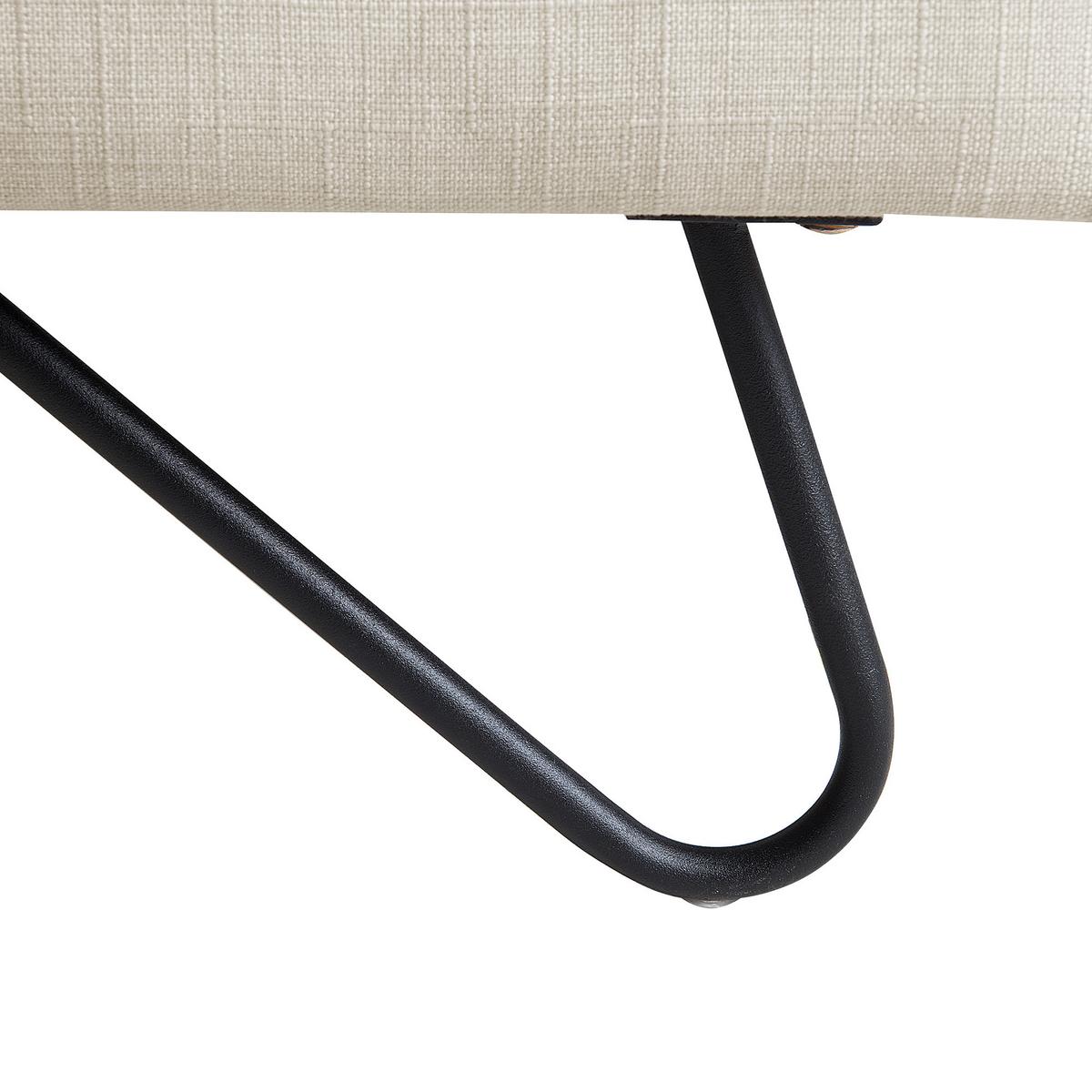 POLSTERBETT 180/200cm Helles Beige Lannion - Beige, Textil (180/200cm) - Beliani