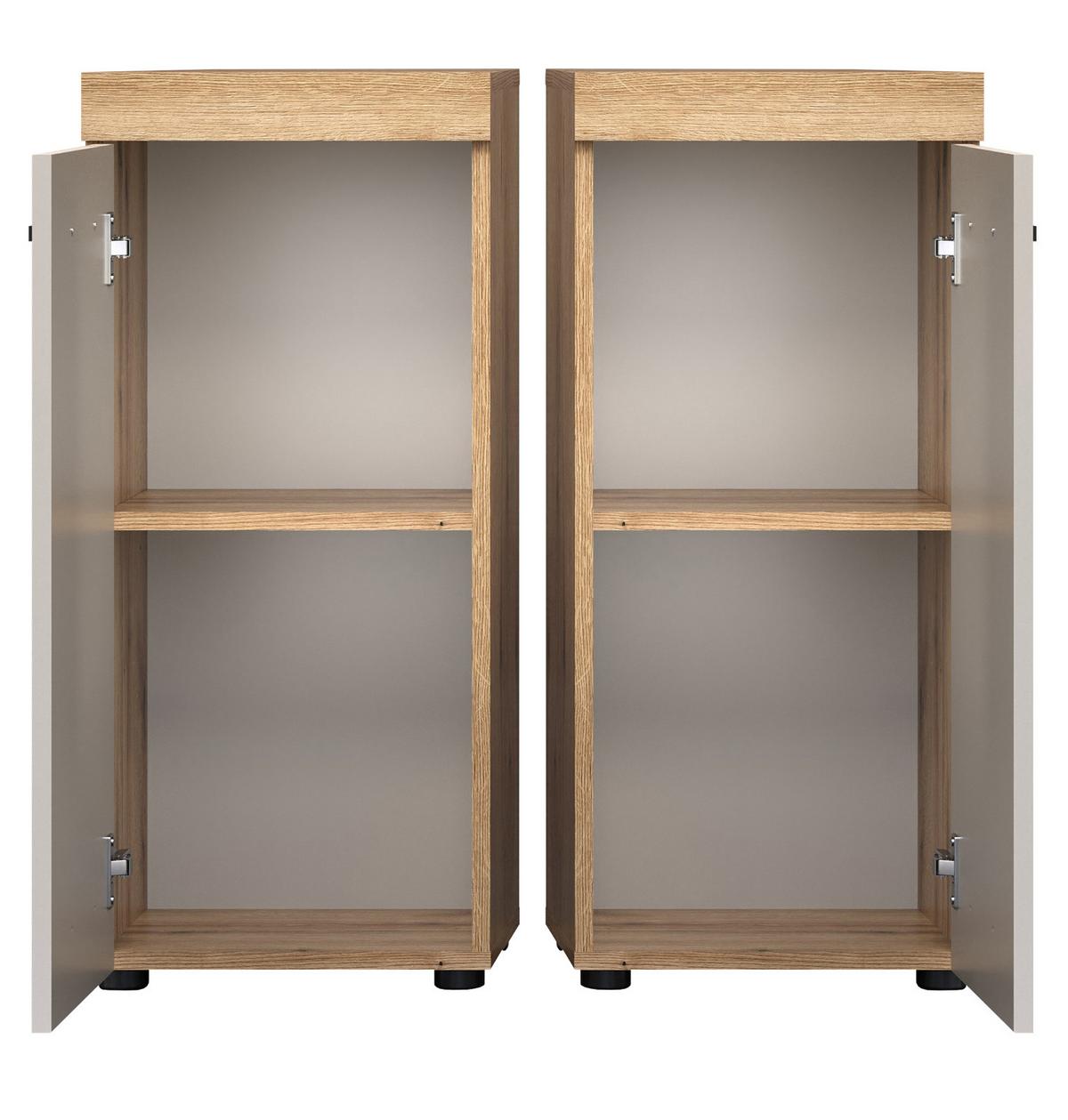 KOMMODE Kaschmir, Evoke Eiche 36 x 81 cm, Badschrank in modernem Design - Kaschmir/Eichefarben, Holzwerkstoff/Kunststoff (36/81/31cm) - Top.Furn