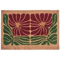 FUSSMATTE Bunt 40/60 cm Blume Kokosfasern Tanalian - Multicolor, Textil (40/60cm) - Beliani