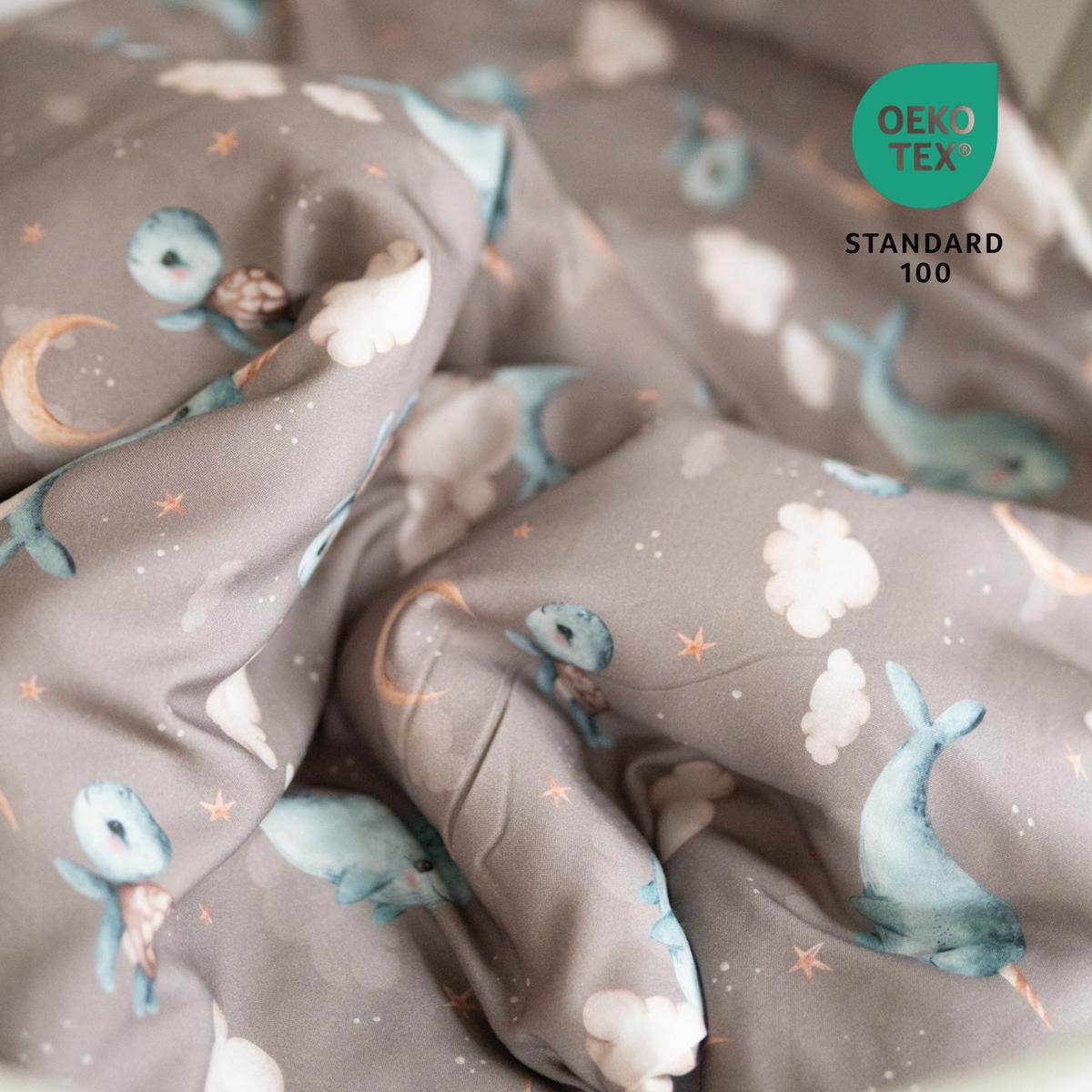 BABY Bambus-Bettwäsche Wale - Braun, Textil (90/120cm) - waldin