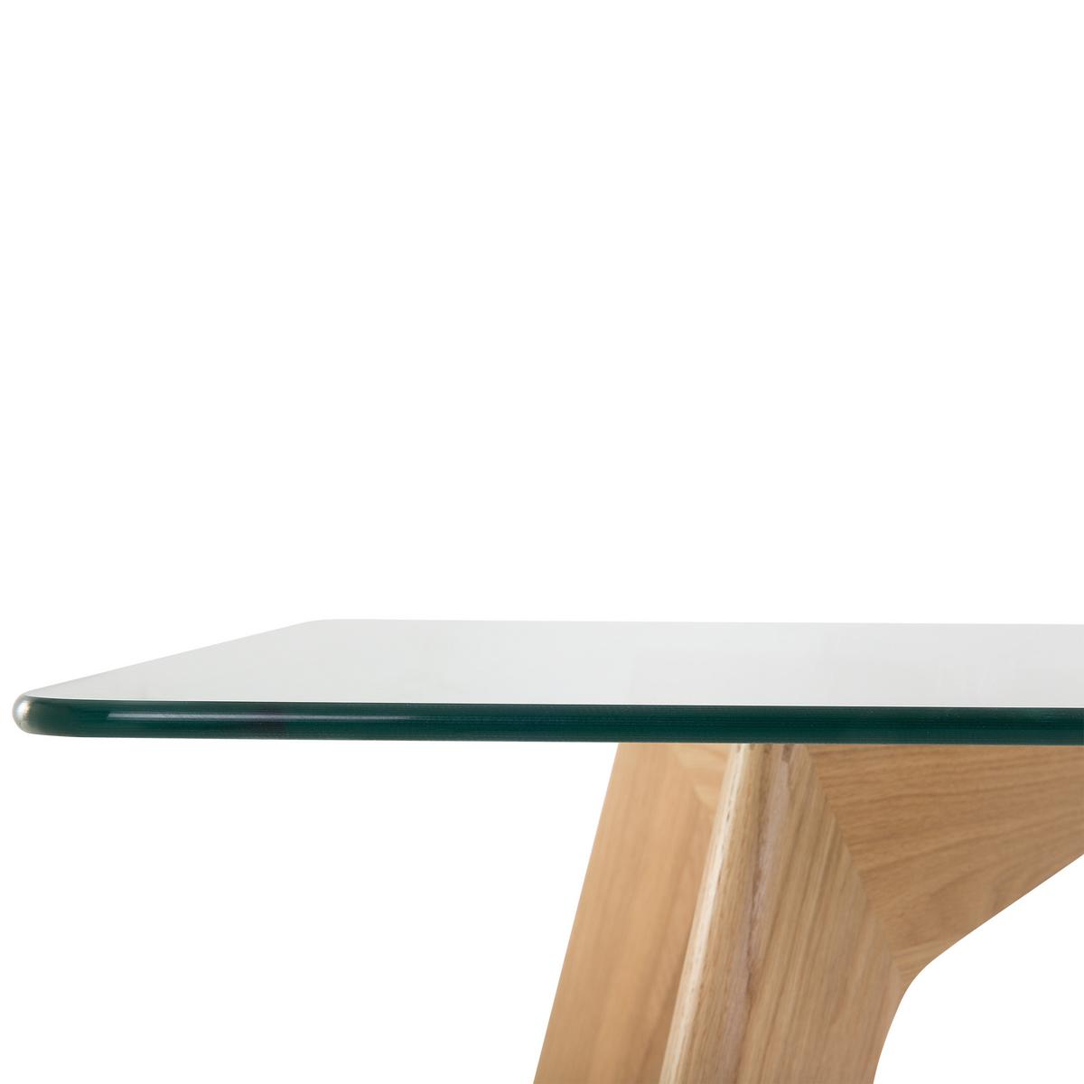 ESSTISCH Transparent 180/90 cm Glas Hudson Ii - Transparent, Glas (180/90/75cm) - Beliani