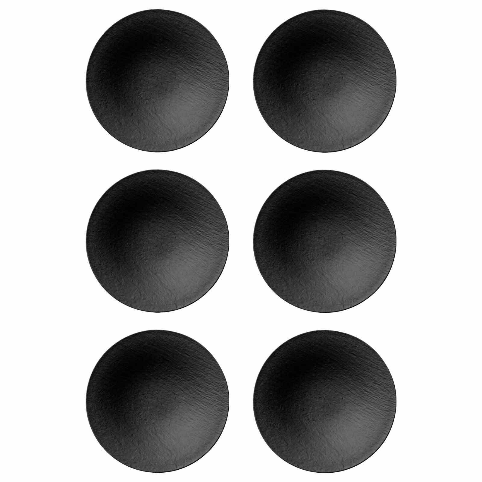 SCHALE Manufacture Rock schwarz Ø 29 cm 6er Set - Schwarz, Keramik (28.5cm) - Villeroy & Boch