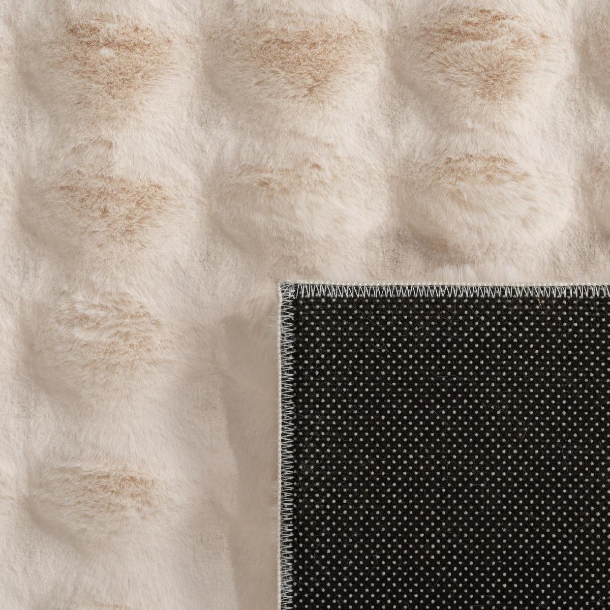 HOCHFLORTEPPICH, mit Struktur, aus Polyester, Creme, 120 x 160 cm - Beige, Textil (160/120cm) - KADIMA DESIGN