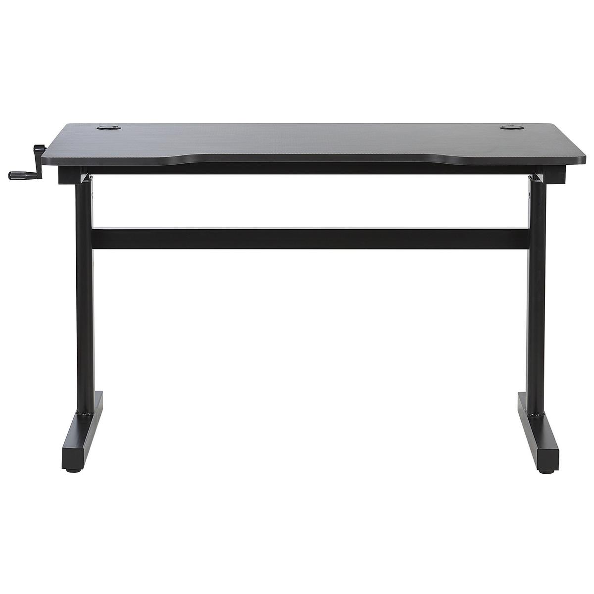 SPIELTISCH schwarz 120/60/72-114 cm Durbin - Schwarz, Holzwerkstoff (60/120/72cm) - Beliani