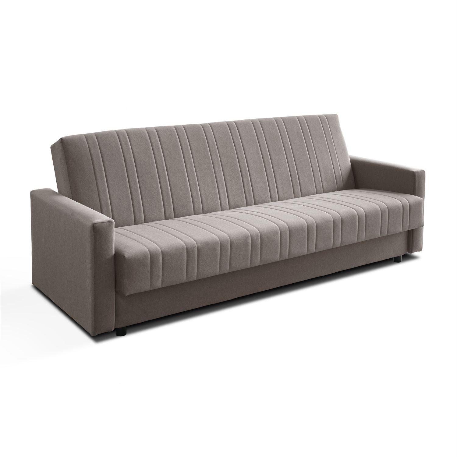 SCHLAFSOFA VERO MAX mit Schlaffunktion Castel 20 - Grau, Textil (191/88/90cm) - Lookway