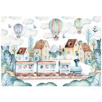 FOTOTAPETE Kinderzimmer Zug Vliestapete Tapete 150x105 - Multicolor, Papier (150/105cm) - Wallarena