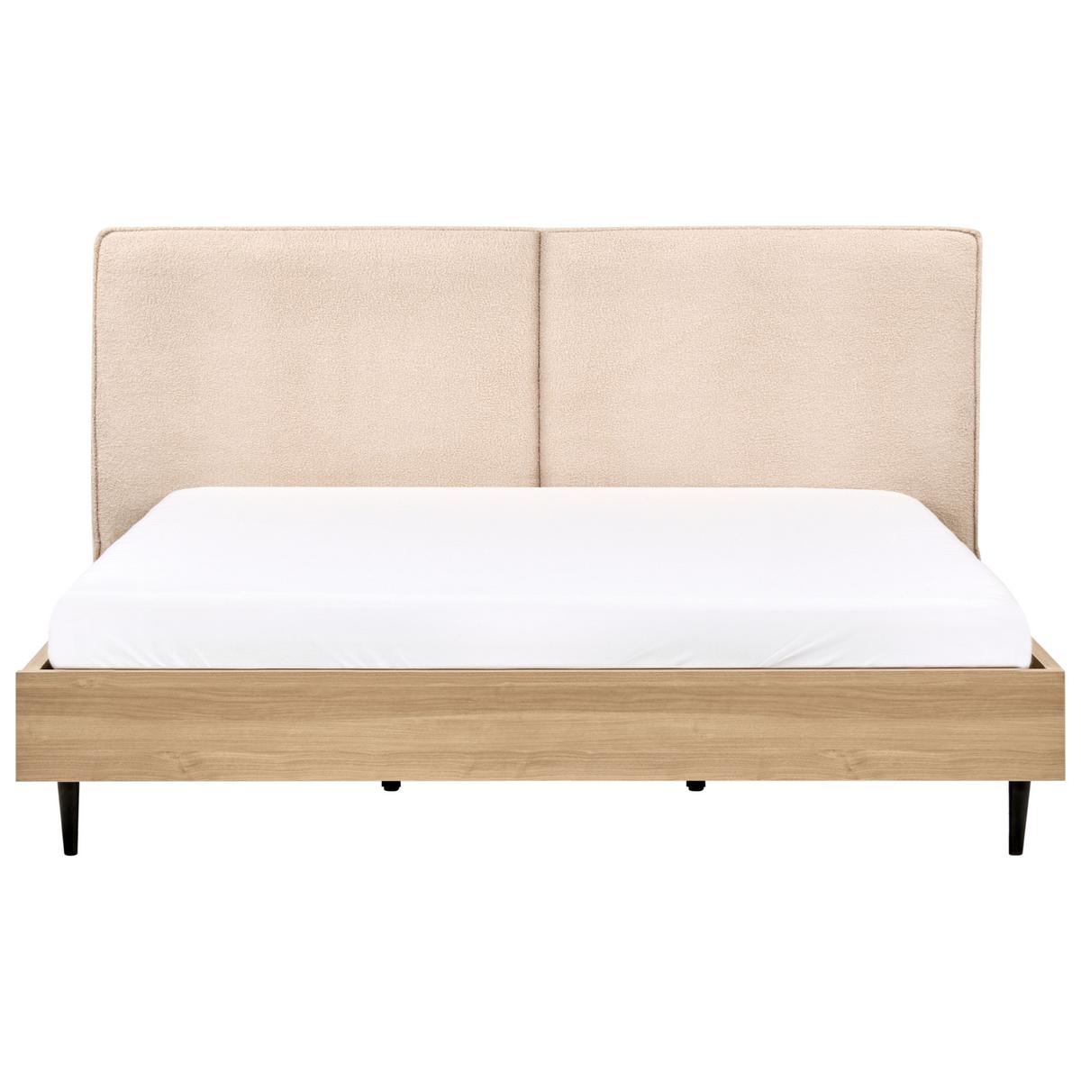 BETT mit Lattenrost 180x200 cm Beige Izernore - Beige, Textil (180/200cm) - Beliani