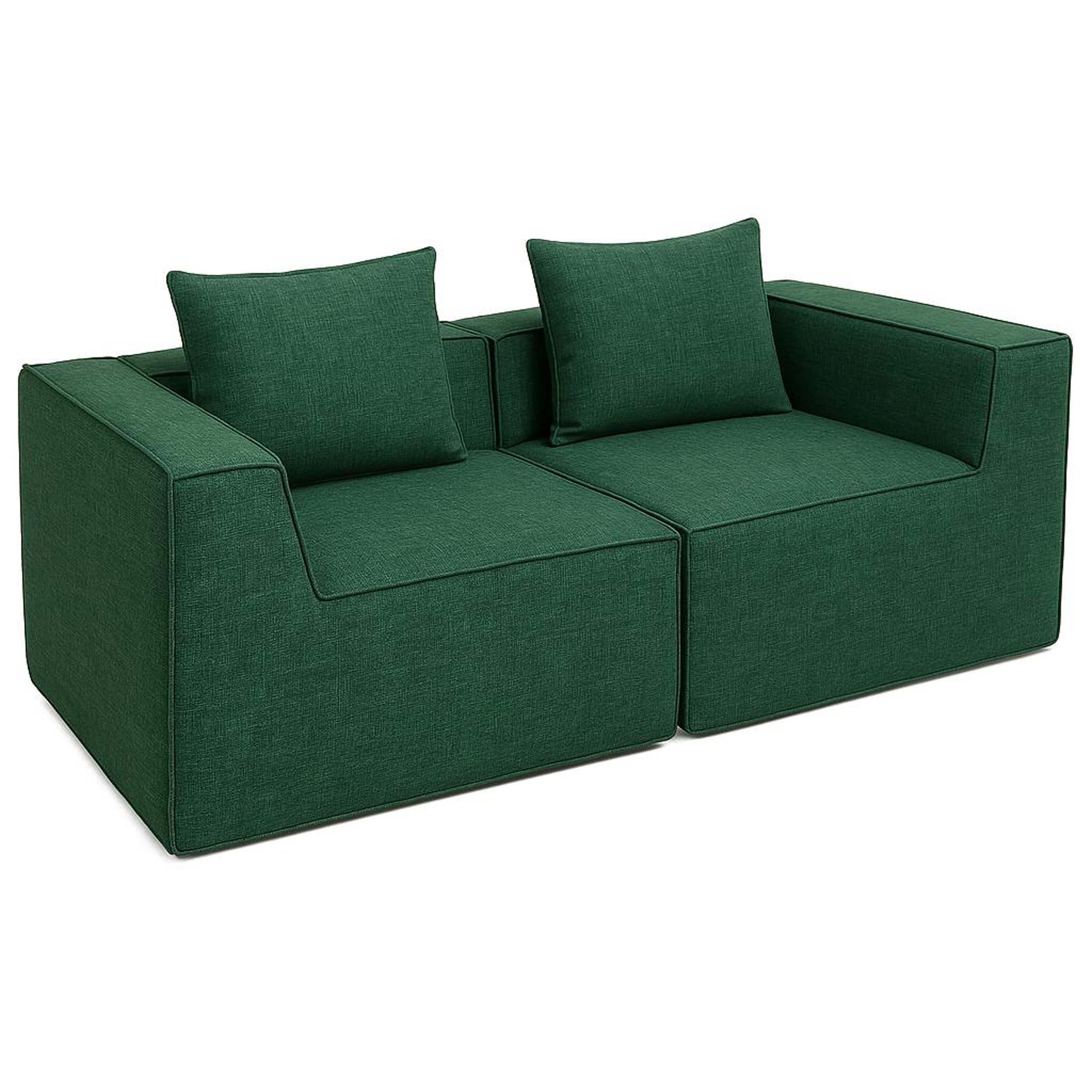 2ER-SOFA Grün - Grün, Textil (194/63/97cm) - MCW