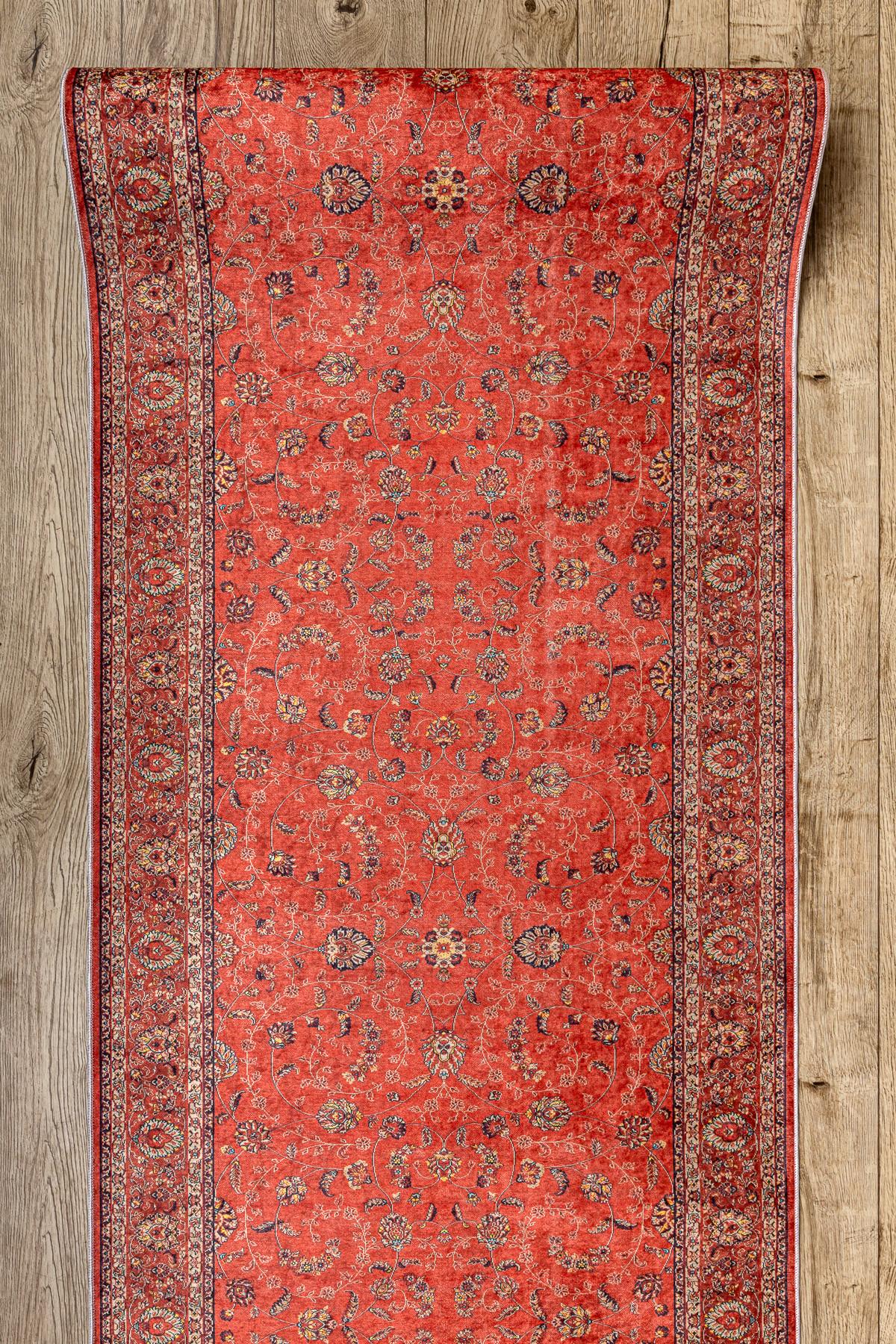 LÄUFER Antirutsch LOTUS 80/190 cm - Rot, Textil (80/190cm) - rugsX
