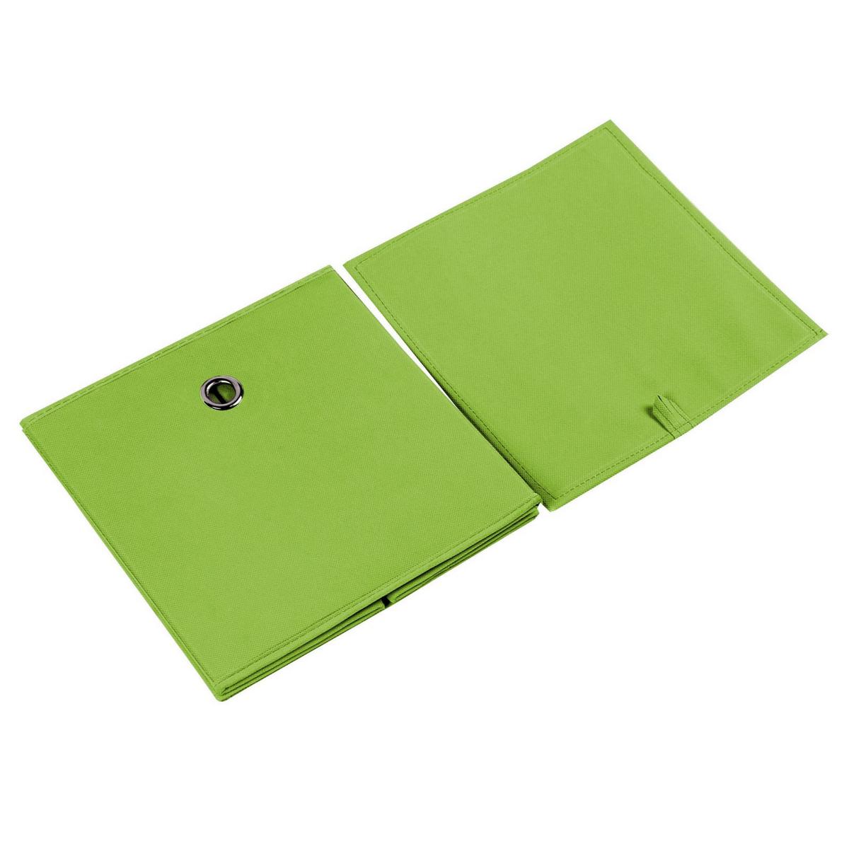 FALTBOX ELA 2er-Set grün - Grün, Textil (27/27/27cm) - IDIMEX