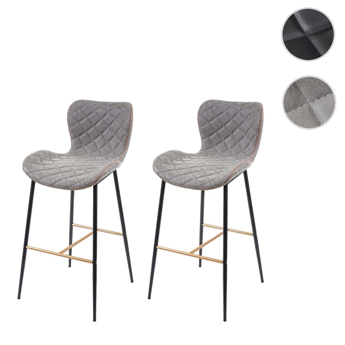 BARHOCKER Grau 2er-Set - Grau, Textil (48/100/57cm) - MCW