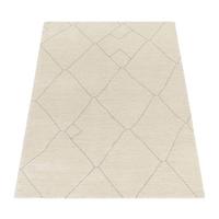 KURZFLORTEPPICH, mit Bogenlinienmuster, Natur, 120 x 170 cm - Naturfarben, Textil (170/120cm) - KADIMA DESIGN