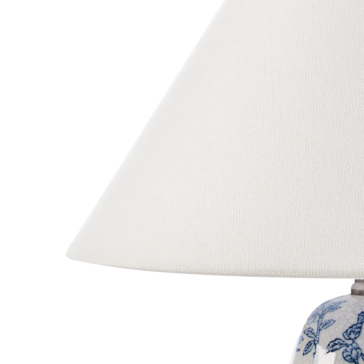 TISCHLAMPE Porzellan Weiß / Blau Sorraia - Weiß, Keramik (40/40/53cm) - Beliani