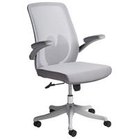 BÜROSTUHL Stoff Grau Overlord - Grau, Textil (49/100/63cm) - Beliani