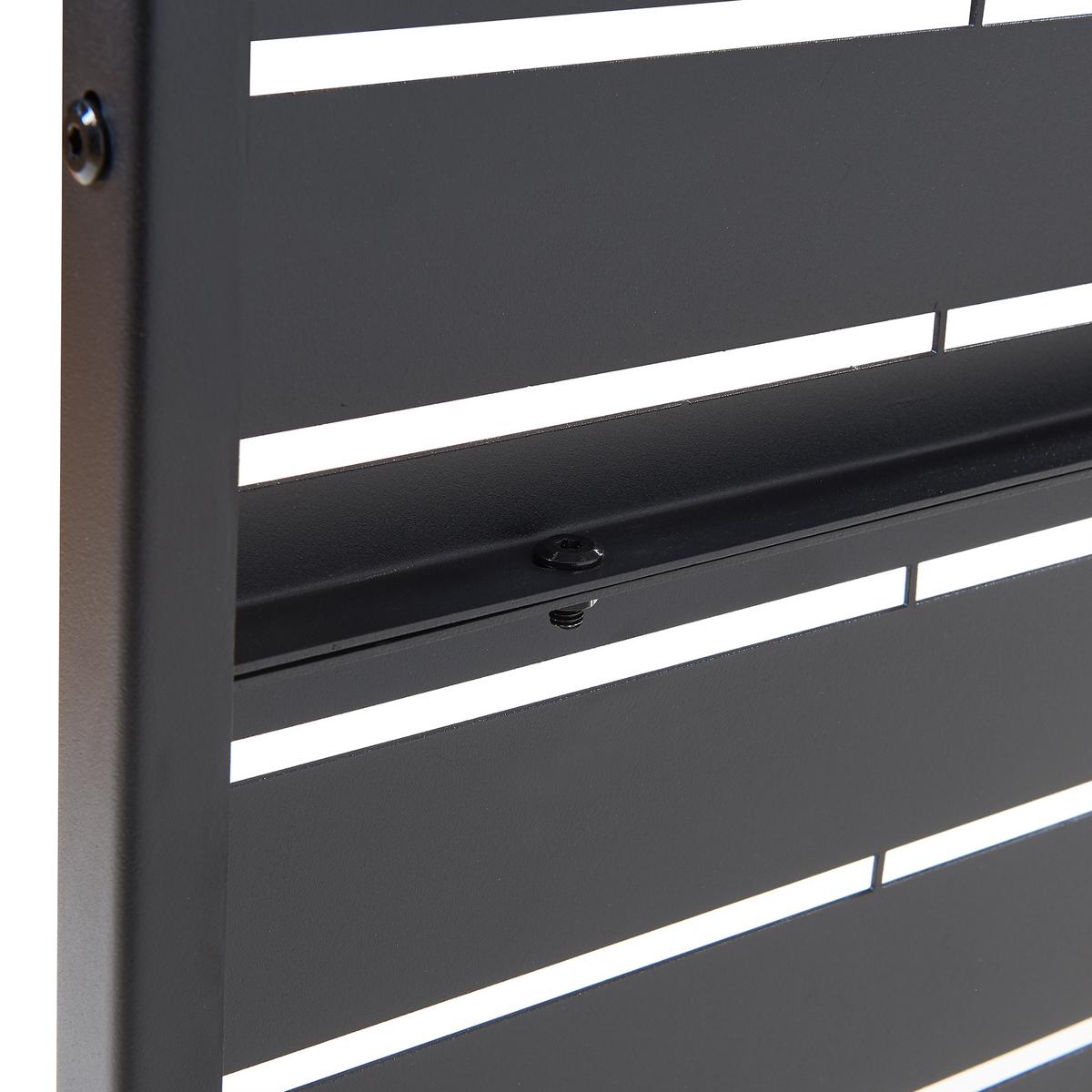 TRENNWAND Trolu - Schwarz, Metall (100/200/50cm) - casa.pro