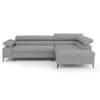 ECKSCHLAFSOFA Mellow mit Bettkasten, Grau, rechts - Schwarz/Grau, Textil (270/205cm) - Beautysofa