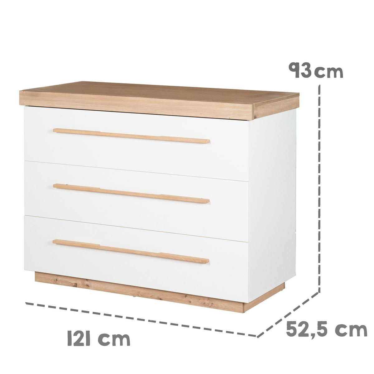 BABYZIMMER Lumo 2-teilig - Weiß, Holz (1/1/1cm) - Roba