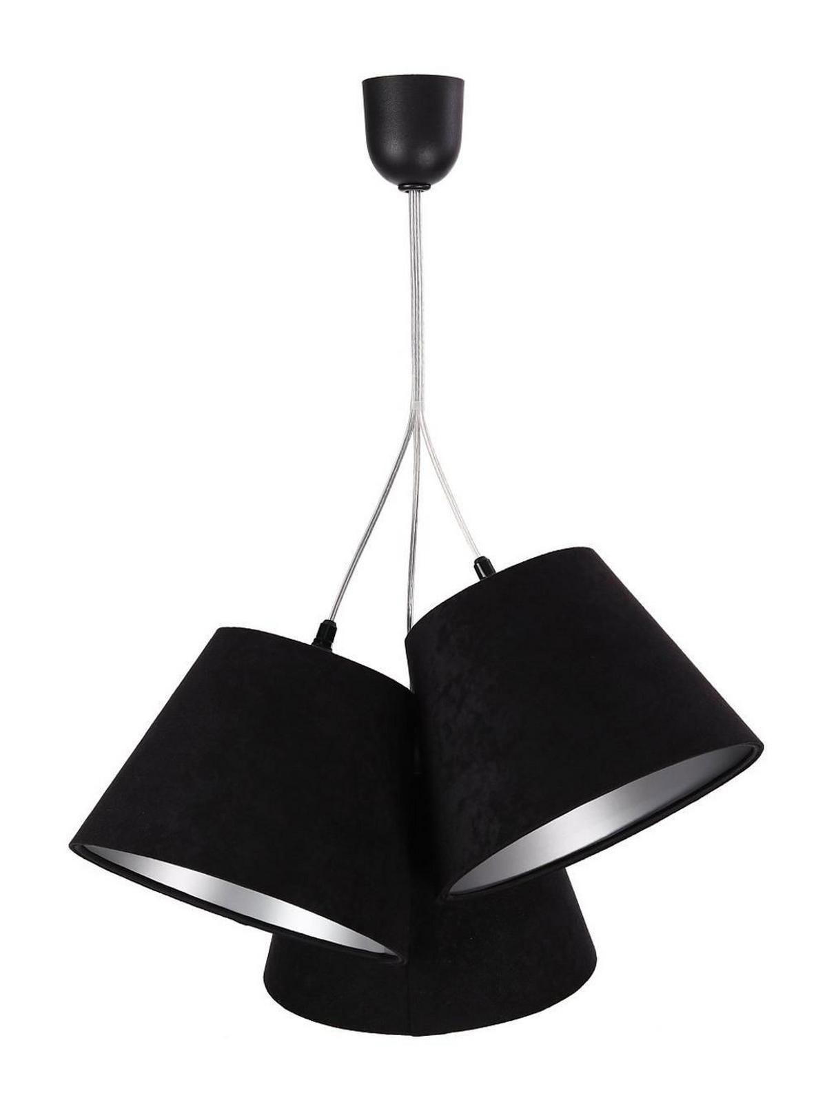 HÄNGELEUCHTE Schwarz 26/19 cm - Silberfarben, Kunststoff (26/0.8/19cm) - ONZENO