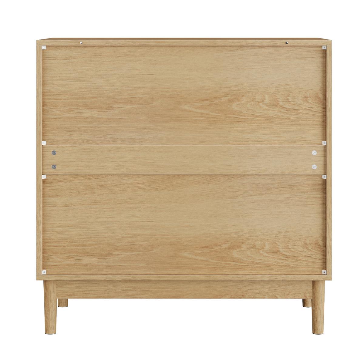 SCHUHSCHRANK walnuss-optik & rillen-design mit kippfächern & 24 cm tiefe - Walnussfarben, Holzwerkstoff (60/95/24cm) - Urban Meuble