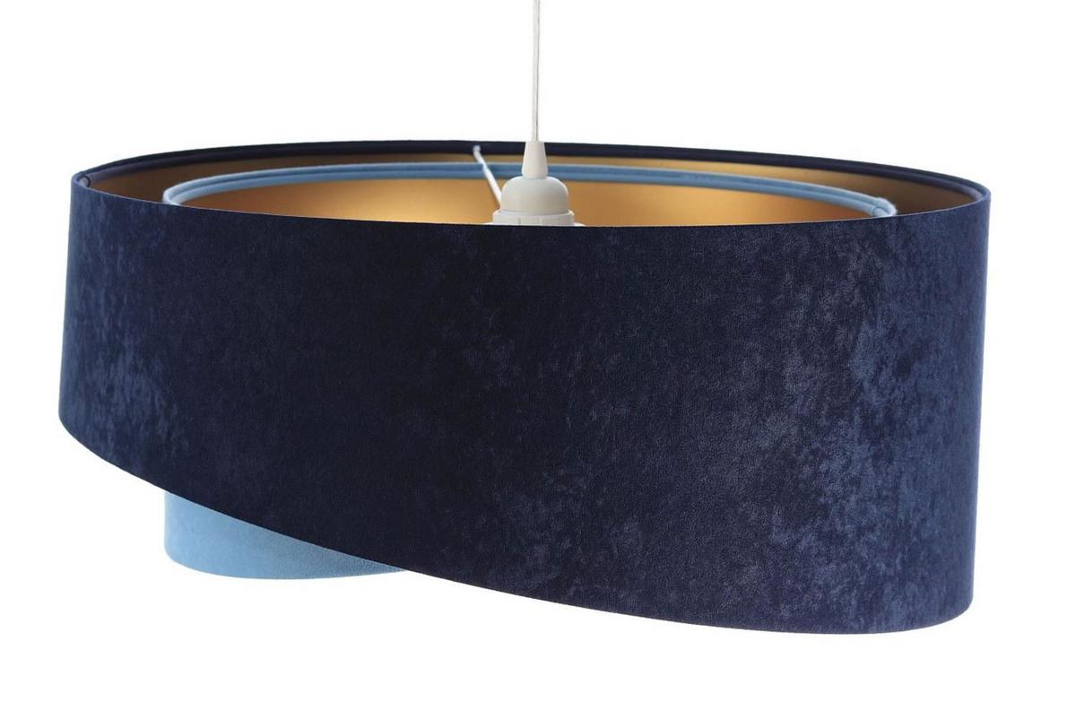 HÄNGELEUCHTE Blau 50/23 cm - Goldfarben, Kunststoff (50/1/23cm) - ONZENO